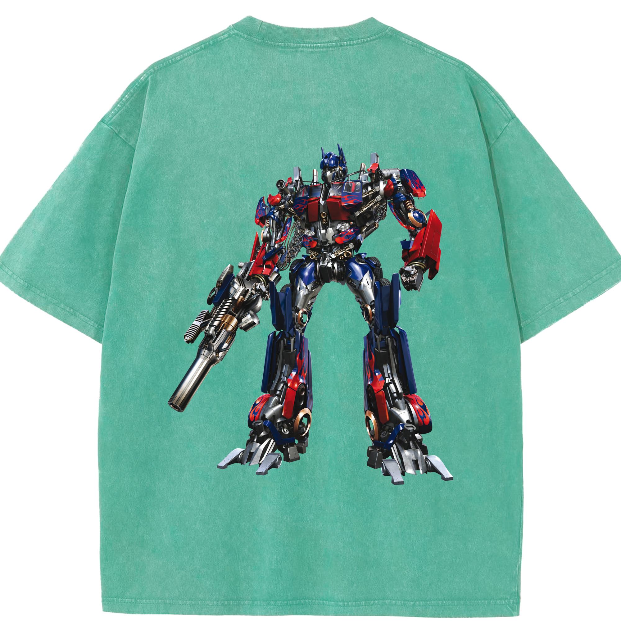 （画像用）  綿100% ヴィンテージ風 半袖Tシャツ（背面プリント）